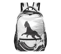 Quteprint Travel Backpack, Black Animal Lion Stripe 18L School Shoulder Bag for Kids Boys Girls Men Women, Bookbag with Multi-Pockets, Large Capacity Computer Laptop Bag Daypack Gym Hiking