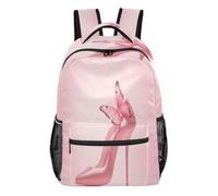 Quteprint Travel Backpack, Butterfly Pink High Heels 15L School Shoulder Bag for Kids Boys Girls Men Women Bookbag, Multi, L, Modern