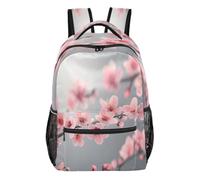 Quteprint Travel Backpack, Pink Cherry Blossoms Flower Japanese 15L School Shoulder Bag for Kids Boys Girls Men Women Bookbag, Multi, L, Modern