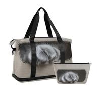 Quteprint Waterproof Sports Gym Bag - Cute Cat Paw Inside The Box Large Capacity Duffel Bag with Dry Wet Compartment & Shoe Storage, Yoga Swim Travel Tote for Workout, Fitness, Overnight Trip
