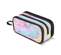 Quteprint Zipper Pencil Case, Ocean Sea Mermaid Tails Large Capacity Durable Pencil Bag with 3 Compartments, School College Office Organizer for Students, Teens, Adults, Boys & Girls