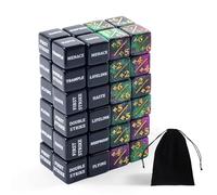 QUTHZZHY 48 Pieces Dice Counter, Magic The Gathering Dice, Acrylic Token Dice Set, D6 Keywords Counter Dice Loyalty Cube, for MTG TCG Card Game, with Storage Bag