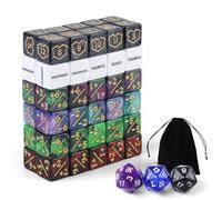 QUTHZZHY 63pcs MTG Dice Counter Set, Key Words Life +1/-1 Counter, Shield Life Counter, MTG Dice Set with D20 Dice and Bag for Magic The Gathering, TCG, Cards, Gaming Accessories