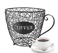 QUTHZZHY Coffee Capsule Holder, Storage Box for Multiple Capsules, Modern Coffee Basket for Kitchen, Black