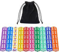 QUTHZZHY Dice 50 Pieces, Dice Set, Dice 16 mm Colourful, Dice with Pocket Pockets, 6 Sided Colour Dice, Playing Dice for Place Card Games, Acrylic Dice Throws, 10 Colours, for Math Lessons