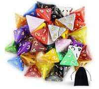 QUTHZZHY Polyhedral Dice Set, 4 Sided Colourful Dice, 40 Pieces Polyhedral Dice Set, D4 Game Dice for Dungeons and Dragons Pathfinder DND RPG MTG Table Games Board Game Card Game (D4)