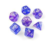 QUTHZZHY Polyhedral Dice Set, 7 Pieces DND Dice, Glitter Dice Set for Dungeon and Dragons, MTG, Game Dice RPG Role Playing Table Games D&D D20 D12 D10 D8 D6 D4
