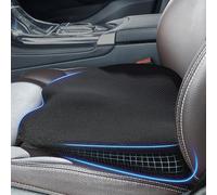 QUTOOL Car Memory Foam Seat Cushion Car Seat Cushions for Driving Wedge Booster Seat Cushion for Short People Chair Seat Cushion Pad Seat Back Support for Office Chair, Cars, and Trucks (Black)