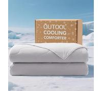 QUTOOL Cooling Blanket for Night Sweats Lightweight Cooling Comforter Summer Quilt With Q-Max>0.4 Cool Tech Fabric Dual-Sided Breathable Summer Blanket for Hot Sleepers, Sofa Bed,Grey,200 * 220cm