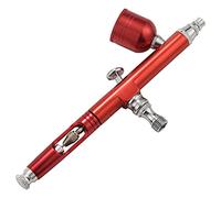 Qutsvosh 0.3mm Nozzle Jet Airbrush Tool Dual Action Gravity Feed Tattoo Tool Painting Nail Art with Red Straw Key