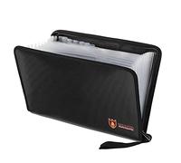 Qutsvosh 1 Piece Fireproof Expanding File Folder Important Document Organizer Holder with Labels,(12 Pockets)