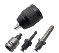 Qutsvosh 2-13mm Keyless 3-Jaw 1/20-20UNF Drill Chuck Quick Change Adapter SDS-Plus Shanks 1/4Inch Hex Square Fit Rotarys Hammer Easy Install