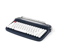 Qutsvosh Bluetooth Wireless Keyboard Office Typewriter Mechanical Feel Tablet Universal Retro Round Keycap Notebook Keyboard,B