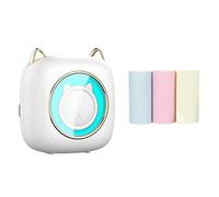 Qutsvosh C23 Mini Pocket Thermal Label Printer Smart Portable Photo Printer Bad Question Printer with Color Paper