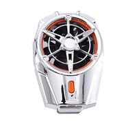 Qutsvosh Universal Mini Mobile Phone Cooling Fan Radiator Turbo Hurricane Game Cool Heat Sink Battery Model,Electroplated Silver