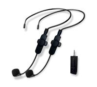 Qutsvosh Wireless Microphone Set 2.4G Dual Wireless Headset Mini Portable Microphone Suitable for Karaoke Dual Microphones