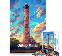 Qutub Minar, India 1000 Pieces Jigsaw Puzzles for Adults Strengthen Memory Casual Fun Clean Edge Classic Gift (50x75cm)