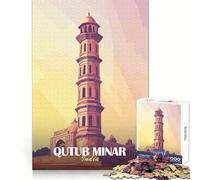 Qutub Minar, India Jigsaw Puzzle 1000 Piece for Adults Mind Game Toy Peaceful Fun Neat Cut Art Collection Piece (50x75cm)