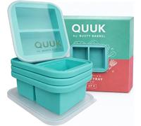 QUUK Silicone Soup Freezer Tray with Lid - 250ml / 1 Cup Freezer Containers for Meal Prep & Batch Cooking - BPA-Free Easy-Release Silicone Mould for Soups, Sauces, Stock, Baby Food & Leftovers