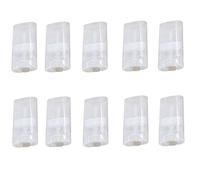 QUUPY 10 Pcs 15ml Deodorant Containers,Empty Refillable Plastic Oval Lip Gloss Balm Tubes,for Fill Deodorant Chapstick, Lip Balm, Lipstick, Etc,Transparent