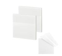 QUUPY 100Pcs Transparent Square Sticky Notes, 75x75mm