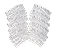 QUUPY 10Pcs Clear Plastic Hair Side Combs
