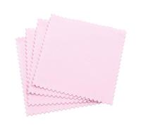 QUUPY 10Pcs Pink Jewelry Cleaning Cloths Silver Cleaning Cloth Reusable Double Sided Silver Jewellery Cleaner Cloth(3.15x3.15inch)