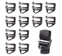 QUUPY 12Pcs Black 3.6x3.4cm Plastic Buckles Ladder Lock Slider Tri-Glide Clip for 1 Inch Strap Backpack Belt Replacement