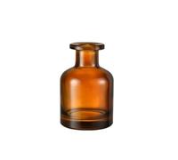 QUUPY 150ml/5oz Brown Empty Glass Diffuser Bottles Refillable Aromatherapy Jars Essential Oils Crafts Decor for DIY Fragrance Replacement