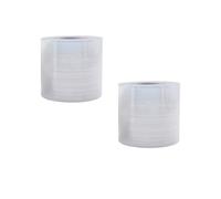 QUUPY 2 Rolls Clear Stretch Wrap for Bottles Heavy Duty Stretch Film Shrink Wrap Roll Packing Supplies for Jars Bottles Cans Tin Lip Gloss