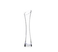QUUPY 20CM Small Flower Vase Tall Thin Narrow Necked Glass Vases Clear Mini Mouth Single Stem Vases for Decorative Home Decor Living Room Office and Centerpieces, Transparent