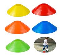 QUUPY 20PCS Soccer Cones Sports Disc Cones Agility Training Mark Disks Football Basketball Field Cone Markers Outdoor Games Supplies 7.5x2''