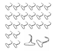 QUUPY 24Pcs Silver Car Seat Cover Hooks Metal Locking Clips Seat Mat Pad Fixing Hanger Hook Car Acces