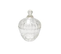 QUUPY 260ML (8.7 oz) Crystal Glass Sugar Jar - Clear Candy, Cookie, Chocolate, and Nut Storage Container - Versatile Snack Organizer and Home Decor