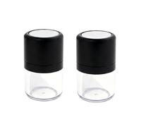 QUUPY 2Pcs 10g Empty Loose Powder Case with Sponge Powder Puff & Mirror