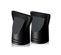 QUUPY 2PCS Hair Dryer Nozzle Plastic Salon Hair Dryer Nozzle Replacement Narrow Concentrator Replacement Blow Flat Hair Drying Nozzle Black