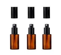 QUUPY 3Pcs 30ML/1OZ Brown Glass Spray Bottle Empty Fine Mist Bottle Sprayer Refillable Spray Bottles for Cleaning Aromatherapy Cosmetic Sprays