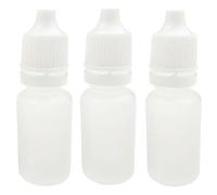 QUUPY 50Pcs 10ml Empty Plastic Dropper Dropping Bottles Squeezable Eye Liquid Dropper Bottles Vials Sample Packing Containers (Drops of Plug Can Removable)