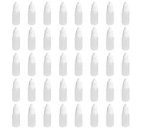 QUUPY 50Pcs 20ml Empty Plastic Dropper Dropping Bottles Squeezable Eye Liquid Dropper Bottles Vials Sample Packing Containers (Drops of Plug Can Removable)