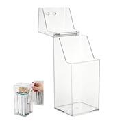QUUPY Makeup Brush Holder Dustproof Clear Acrylic Cosmetic Brush Organiser Storage Box with Lid Makeup Brush Containers for Vanity Bathroom