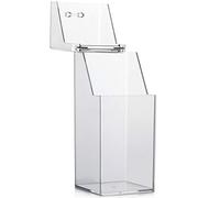 QUUPY Makeup Brush Organiser, Cosmetic Brush Eyebrow Pencil Storage Holder with Lid Clear, Acrylic Dustproof Makeup Storage Jewellery Storage Box for Dresser, Bedroom, Bathroom