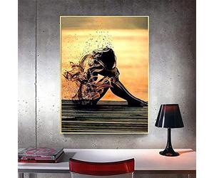 Quuzee 5D Diamond Art Kits Portrait Woman 60x90cm Diamond Painting Kit for Adults Full Drill Diamond Embroidery Crystal Rhinestone Cross Stitch Art Craft Canvas Pictures Home Wall Decor (24x36in)
