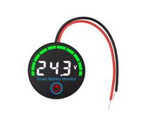 Quvixy LED Battery Level Indicator Digital Voltmeter 7-55V 3S~14S 12V/24V | Dynamic LED color display offers instant voltage state feedback; supports DC 7-55V and 3S-14S plus 12/24/36/48V systems.