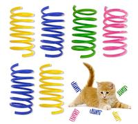 QUVOVID Cat Spring Toys 40 Packs Colorful Plastic Spring Coils Attract Cats to Swat, Bite, Cat Toys for Indoor Cats for All Breeds
