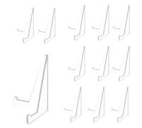 Quwem 12PCS Mini Clear Acrylic Easel Card Display Stands,Clear Trading Card Display Stands Easel Holders for Cards Photos Coins Challenge Medals Premium Acrylic Anti-Slip Magnetic Card Holder