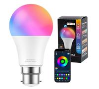 Quwem Smart Bulb Bayonet B22,10W 806LM Colour Changing WiFi Light Bulb RGB Dimmable Warm White LED Lightbulb App or Voice Control Works with Alexa and Google Home Assistant 2700K-6500K 1 Pack