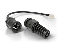 QuWireless QRJ45 Outdoor RJ45 Socket Adapter, IP68 Waterproof, 0.16 m, Black