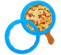 QUWOLACE Adjustable Silicone Pie Crust Shield, Pie BPA-free Pie Crust Protector Cover Kitchen Tool for Baking Pie Pizza, Fit 8-10.7 Inch Pies- Dishwasher Safe (Blue)