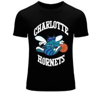 quwomu Men's Charlotte Hornets Black T-Shirt Y7M0TA