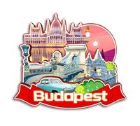 Quwsne Budapest Hungary Fridge Magnet City Travel Souvenirs Tourist Gifts 3D Classic Landmarks Handmade Craft Home Decor -3920